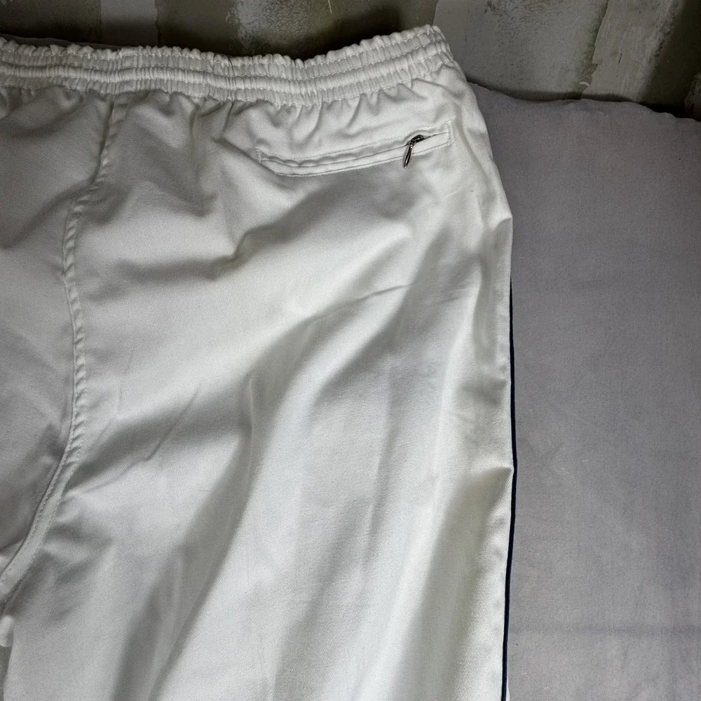 Dickies Track Pants Men 34W White Regular Fit Flat Front Elastic Waisted Pull On
